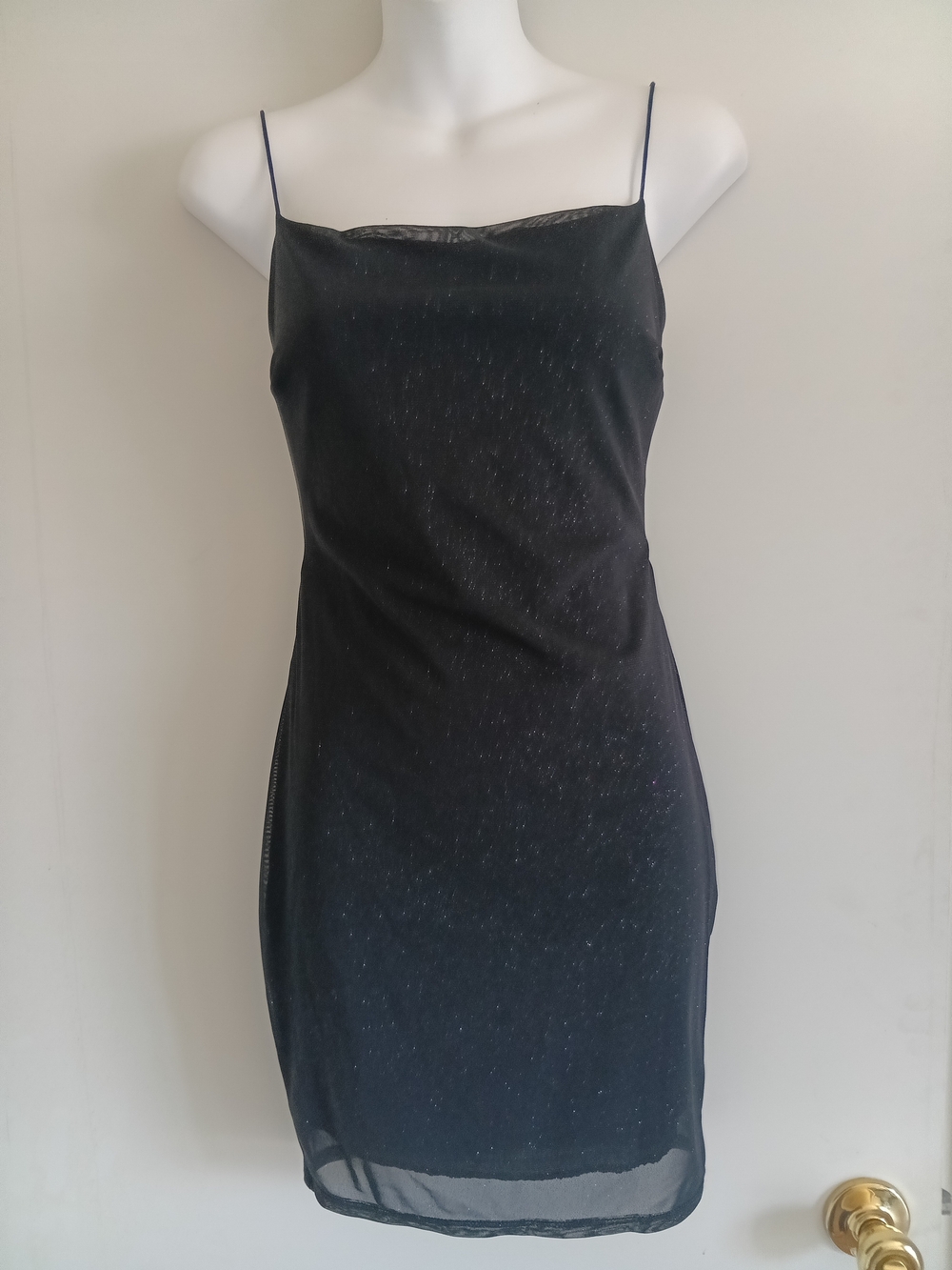 Black Spaghetti Strap Slip Dress